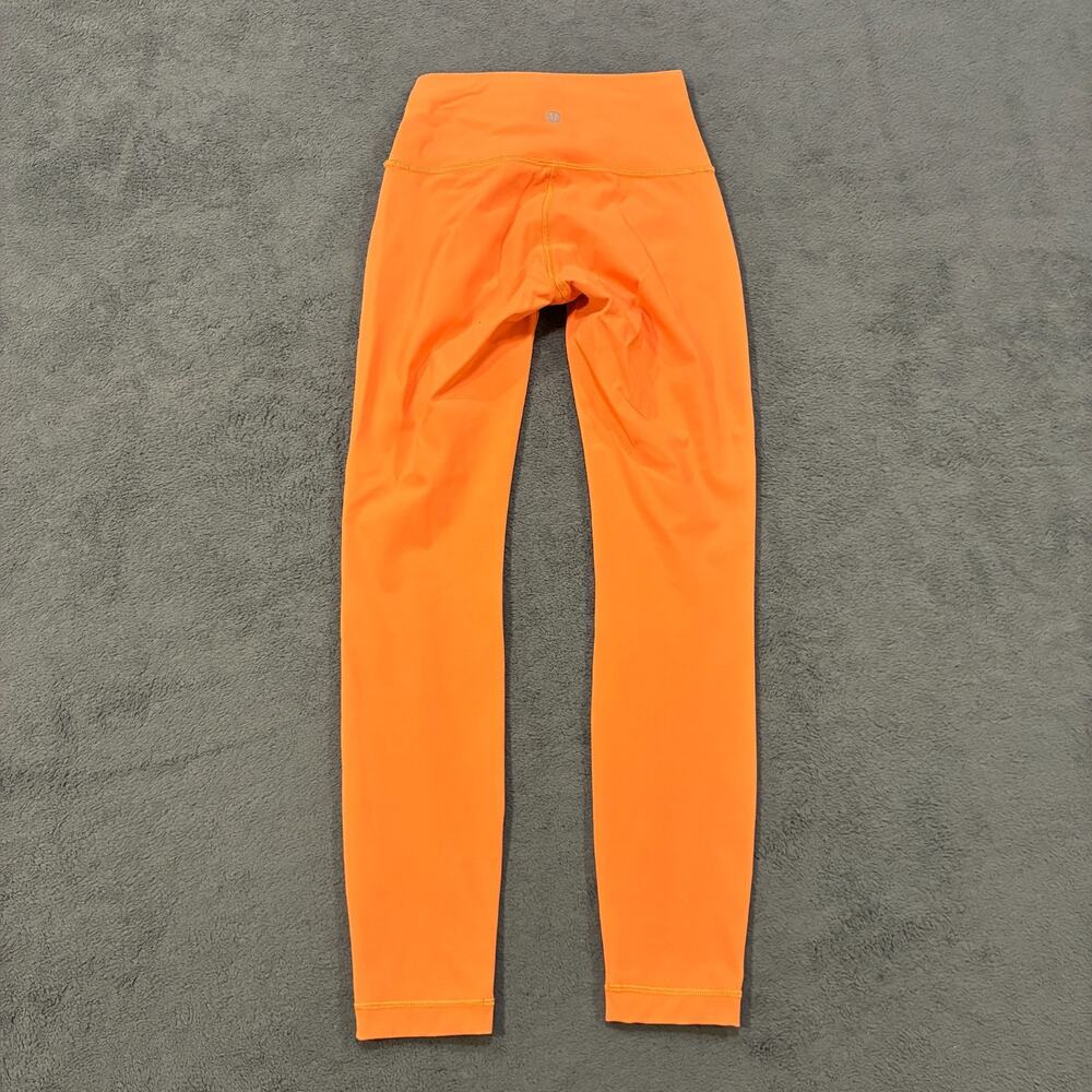 Lululemon Wunder Under Orange Soda Activewear High Rise Leggings Women’s Size 2 - Picture 2 of 7